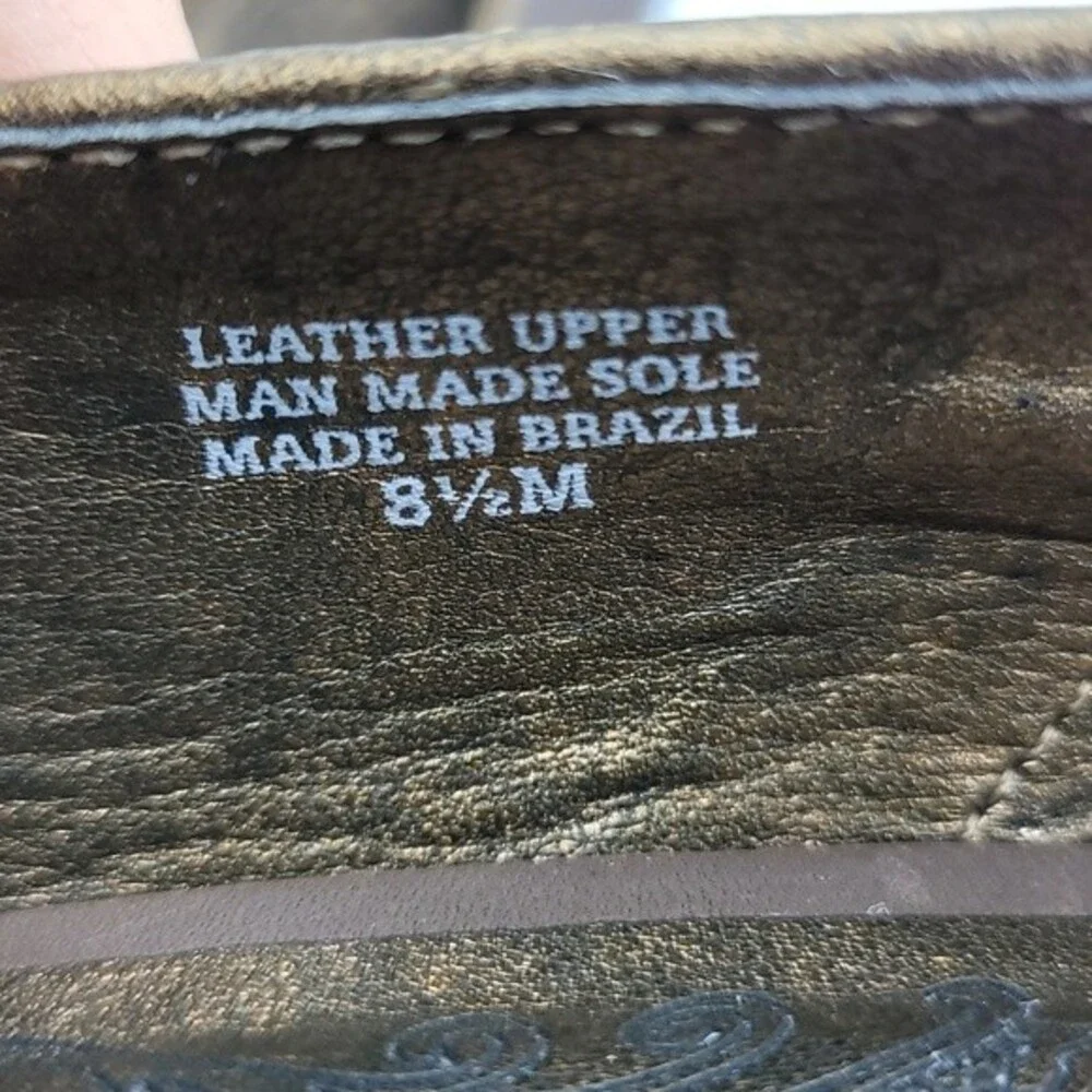 Matisse peep toe leather pumps Sz 8.5 Brown Pewter